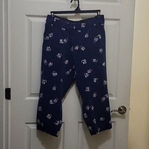 Lane Bryant 28w navy with white flowers